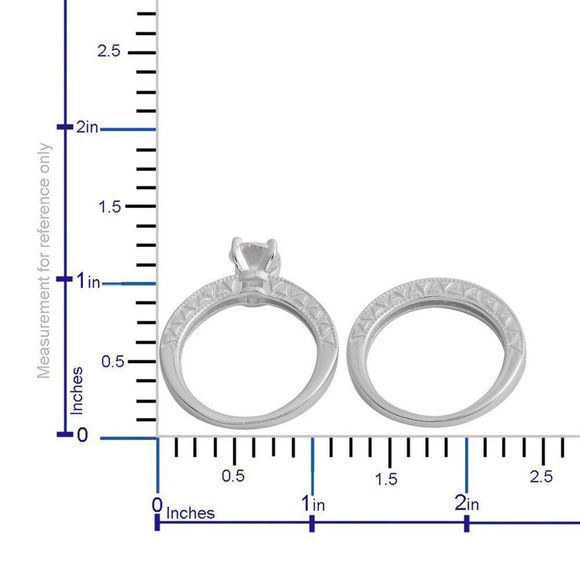 Sterling Silver Set of 2 Ring (Size 6) TGW 2.18 ct - Picture 3 of 7